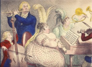 Cartoon of the Pic-Nic Orchestra by James Gillray